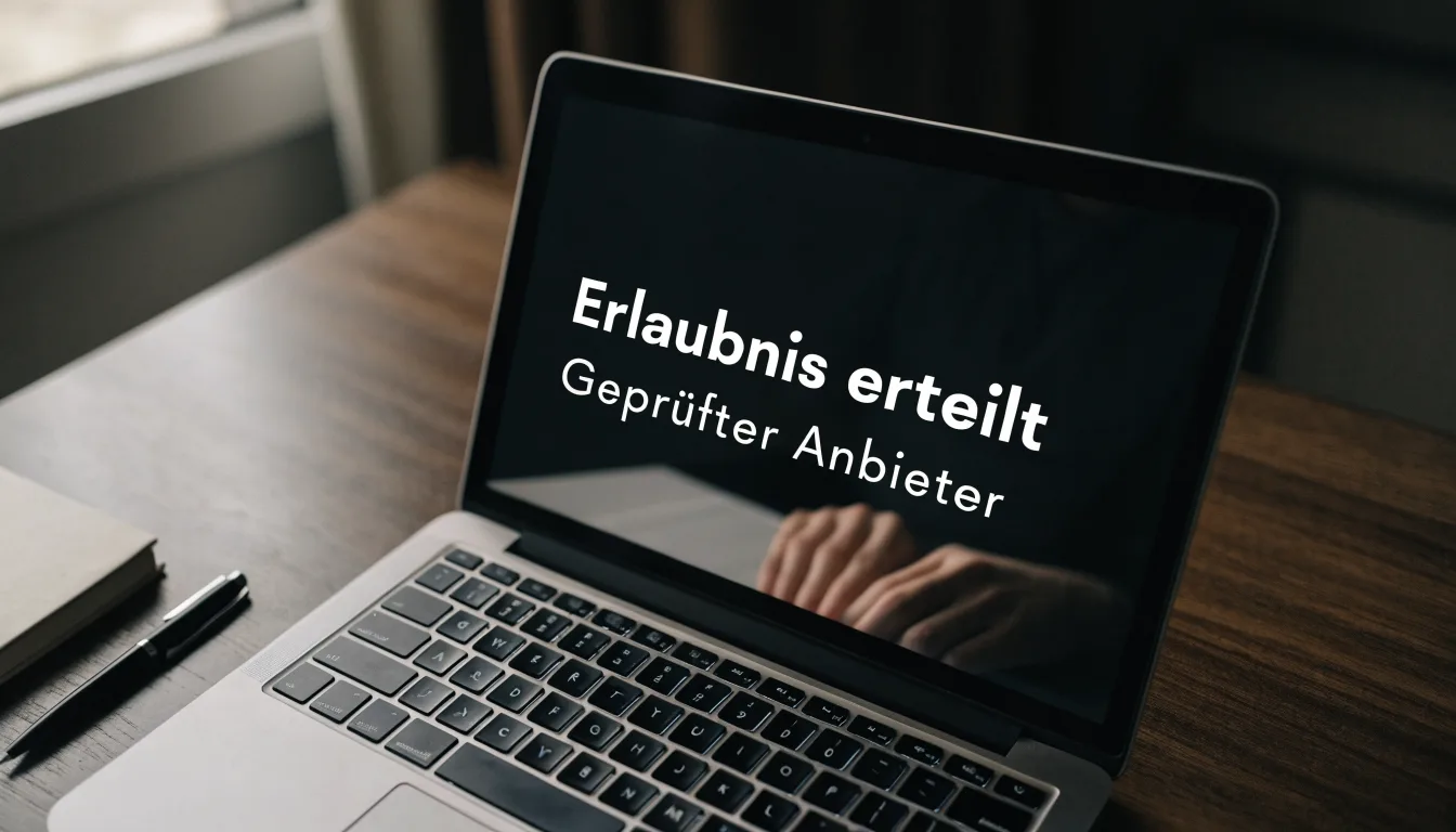 Eine Messingwaage steht auf einer dunklen Holzplatte vor einem Fenster, durch das weiches Tageslicht fällt.