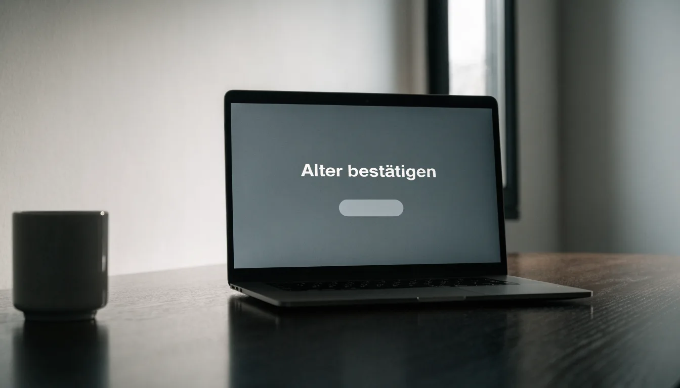 Eine Balkenwaage aus Messing steht im Gleichgewicht auf einem dunklen Pult neben einem hölzernen Richterhammer, dahinter eine unscharfe Wand.